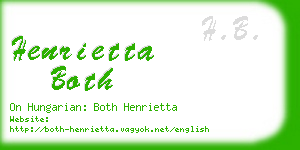 henrietta both business card